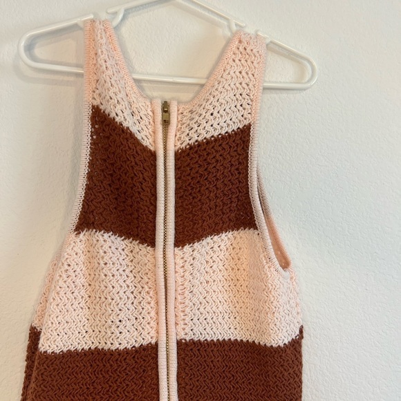 Lilly’s Kloset Women’s Pink & Brown Striped Knit Dress Size Small - Picture 6 of 11